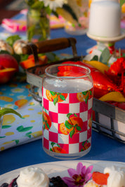 Checkered Orange | Everyday Can Glass 🎀