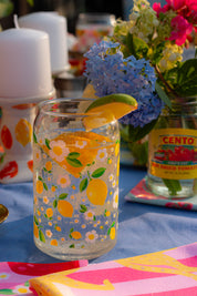 Lemon Florals | Everyday Can Glass 🍋