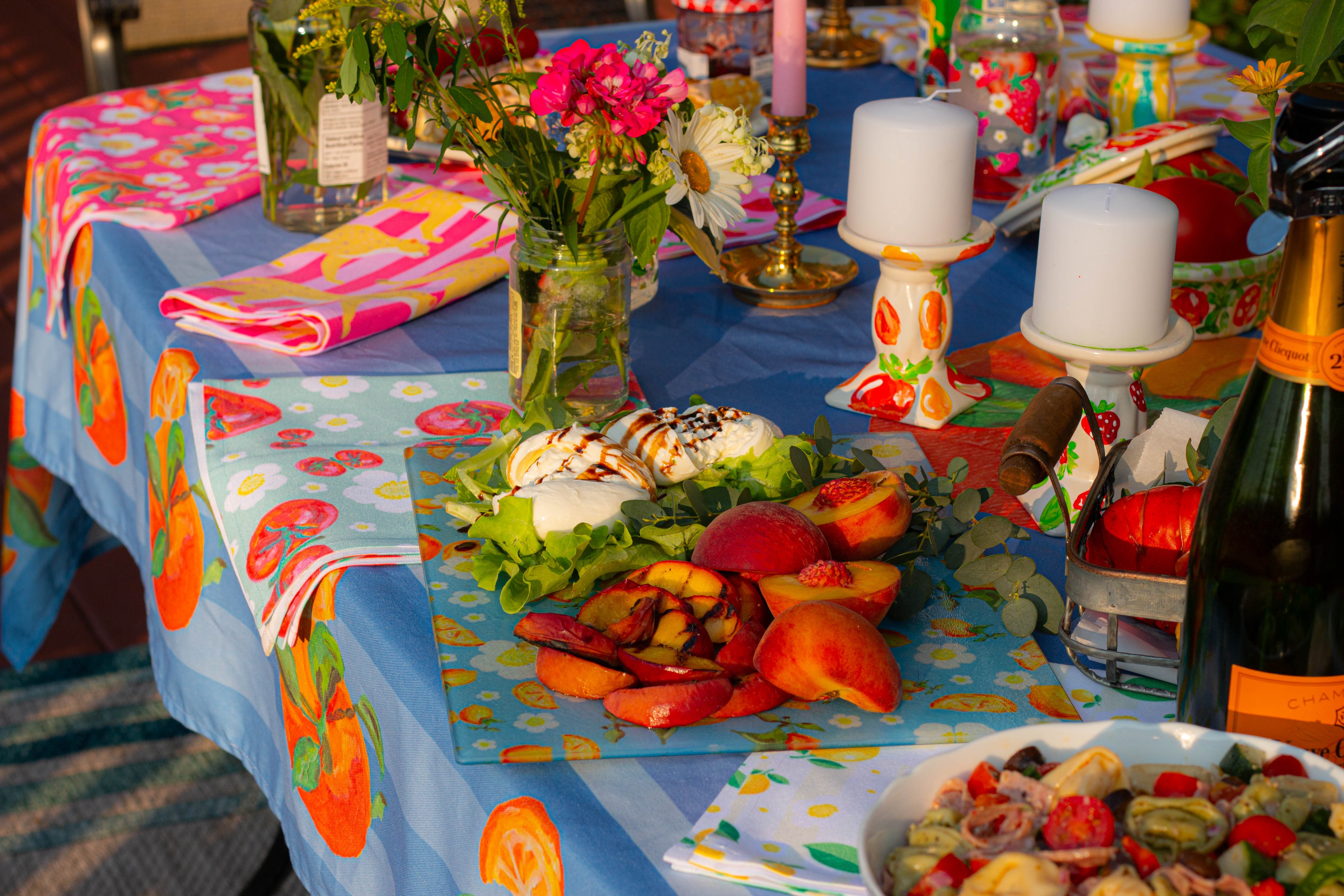 Zesty Blue Orange | Tablecloth 🍊