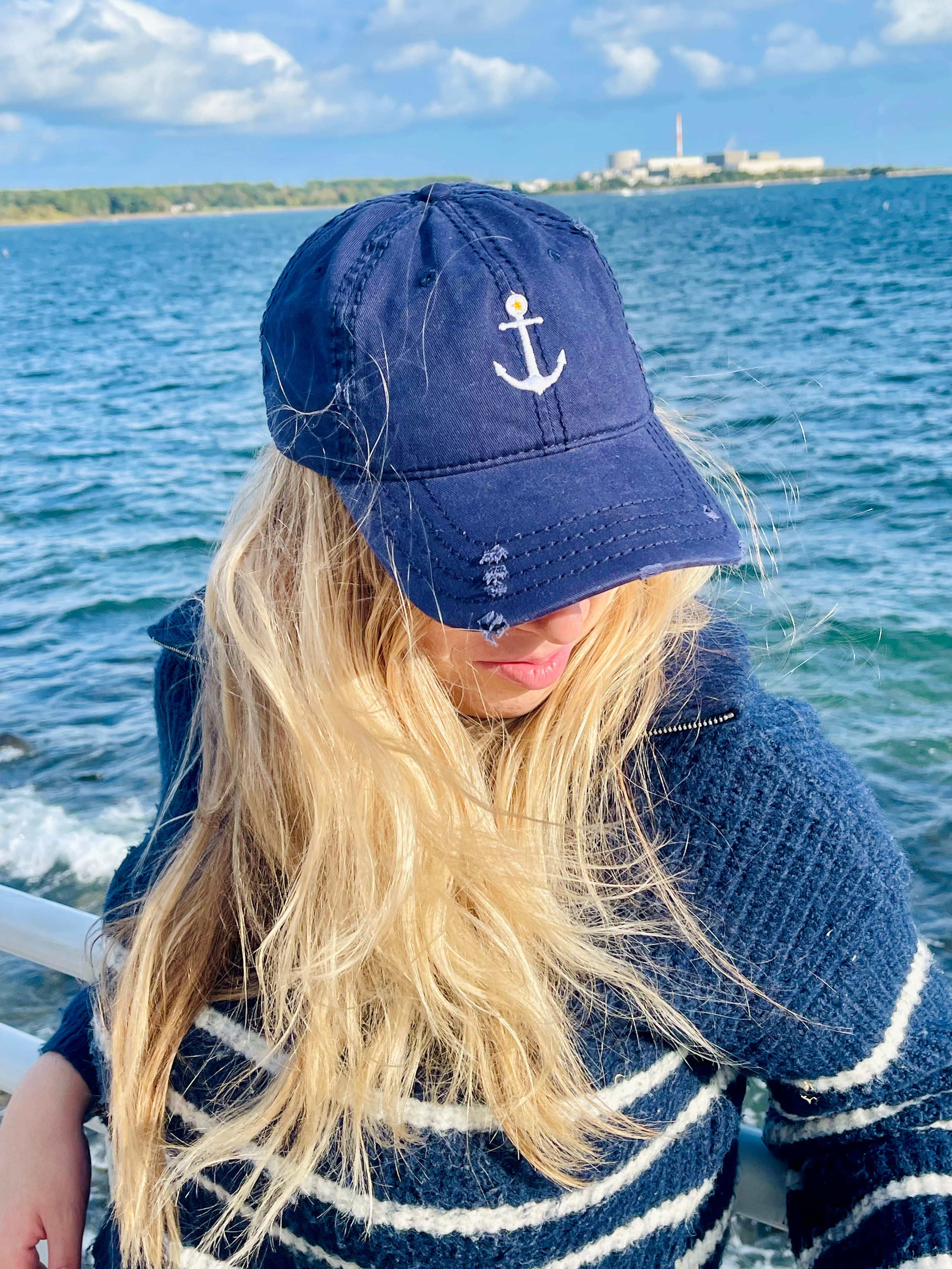 Navy Anchor Distressed Everyday Hat ⚓️