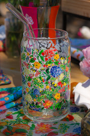 Mom's Garden Can-shaped glass