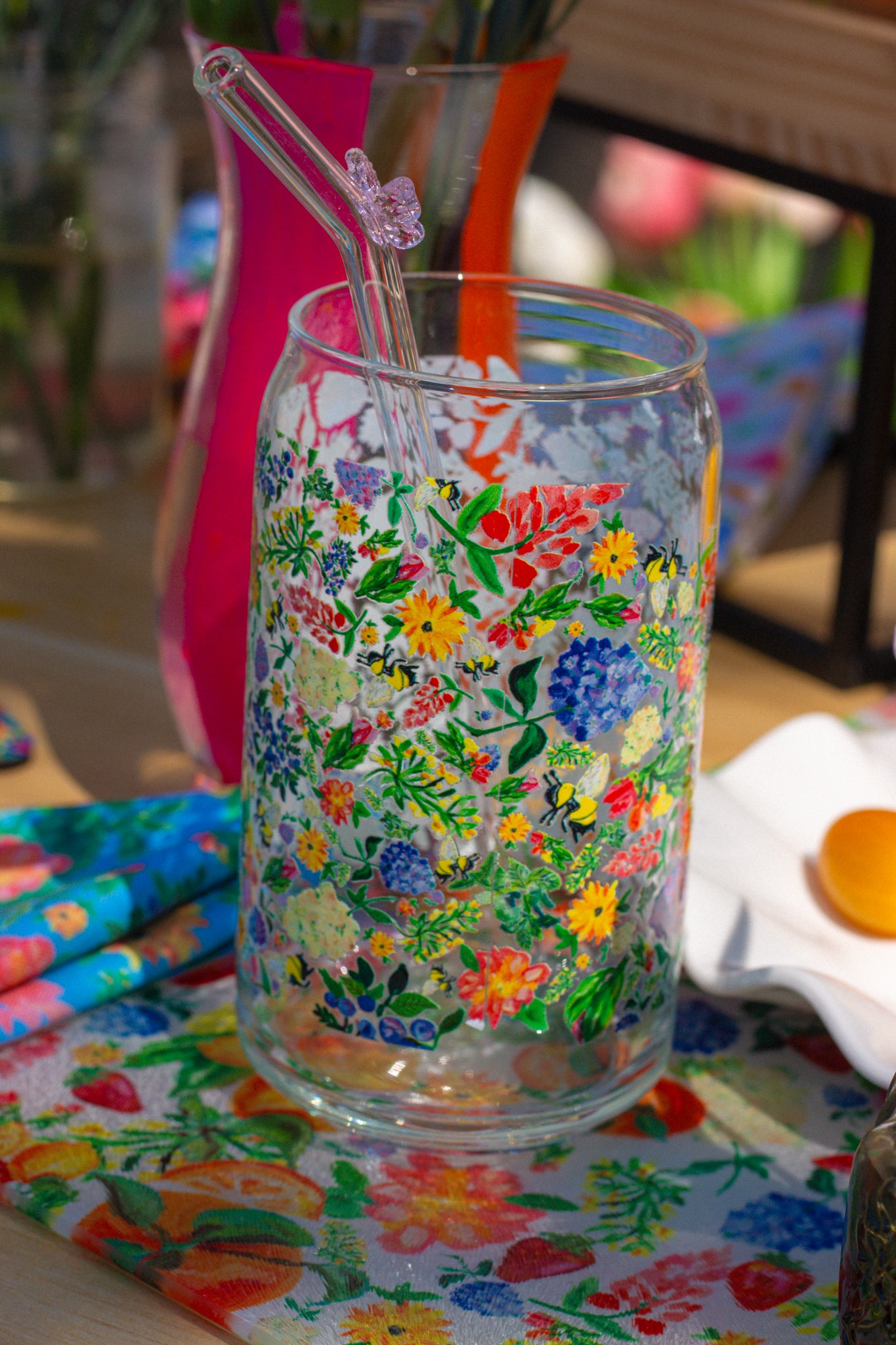 Mom's Garden Can-shaped glass
