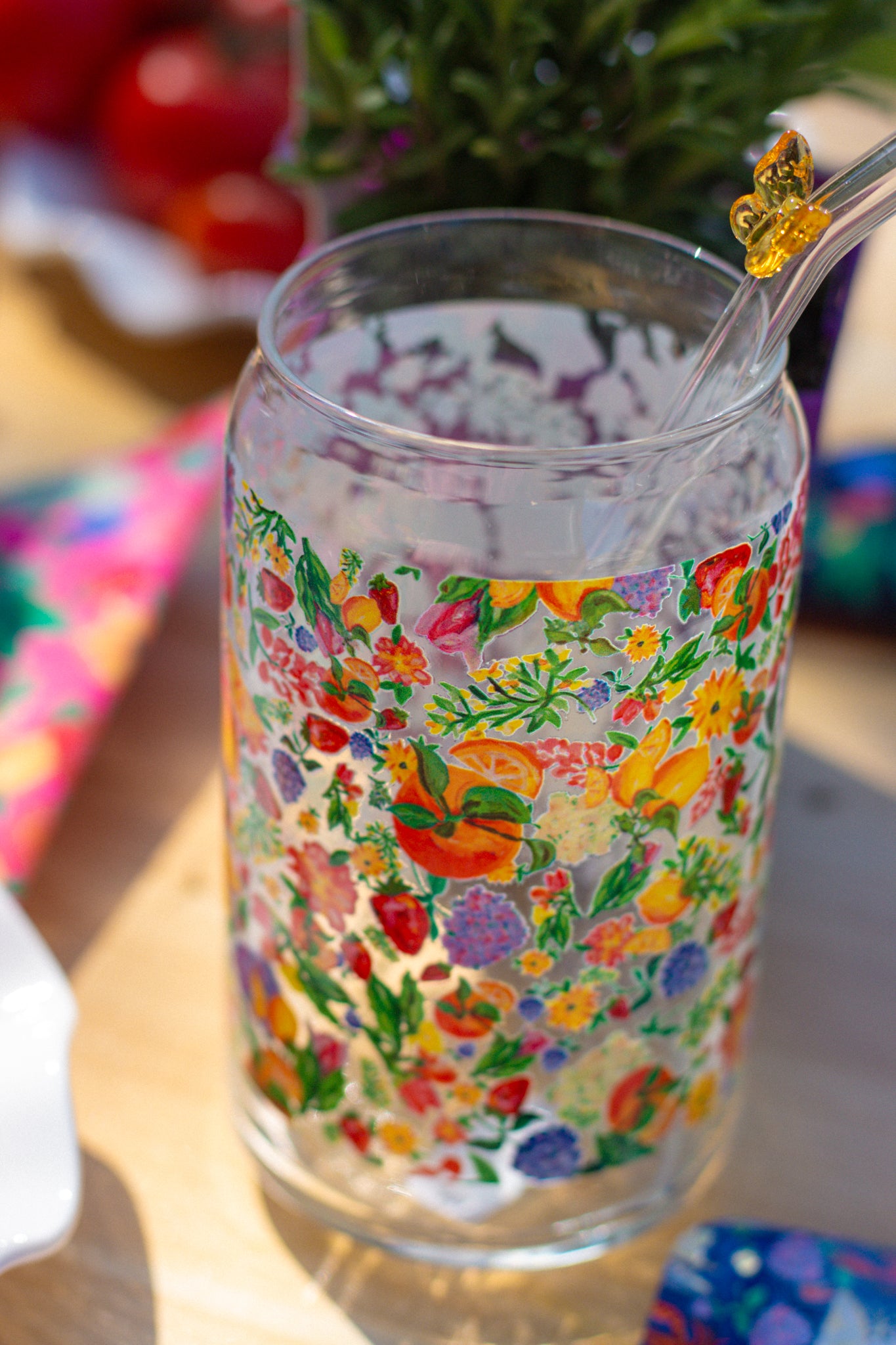 Citrus Garden Can-shaped glass