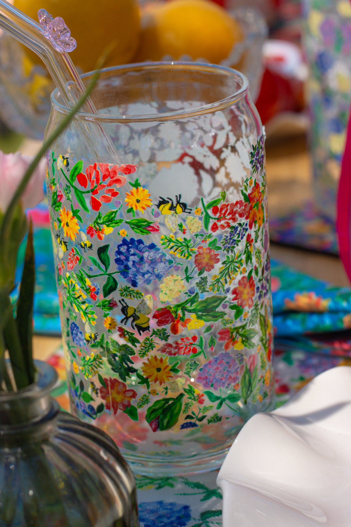 Mom's Garden Can-shaped glass