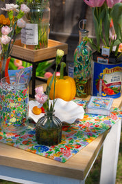 Citrus Garden in Creme | Glass Cutting Board