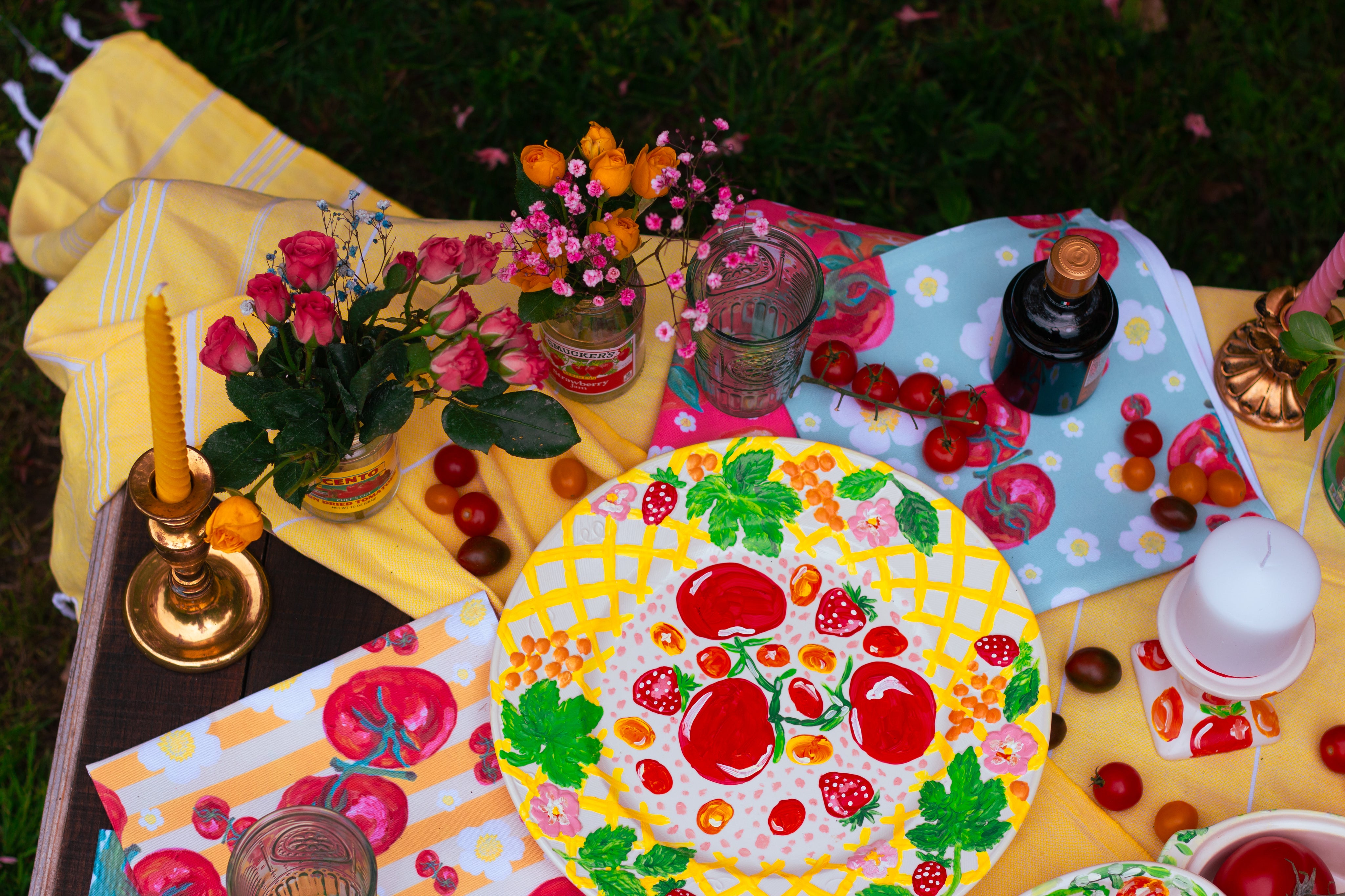 Garden Stripe Napkin Set 🌱