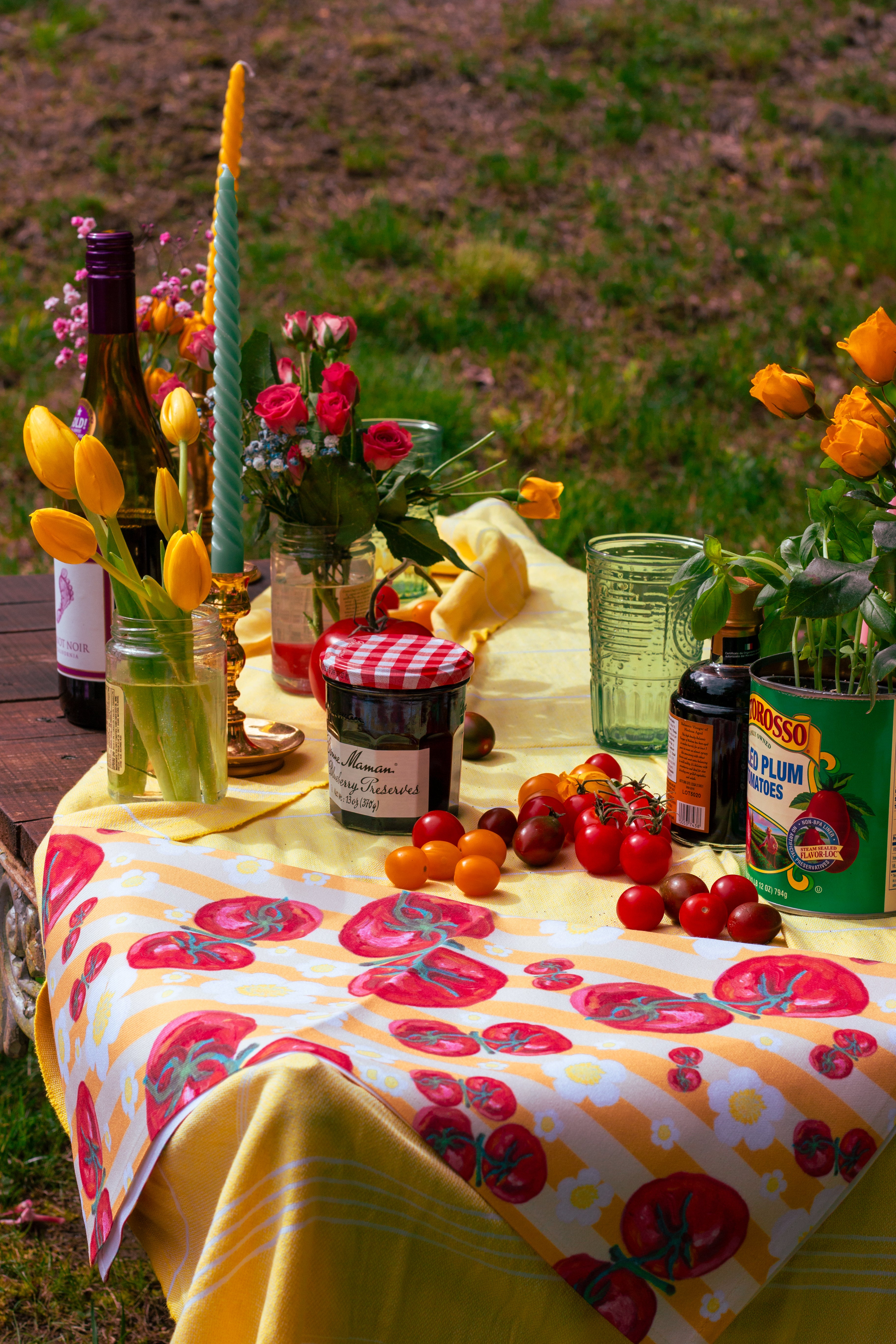 Garden Stripe Napkin Set 🌱
