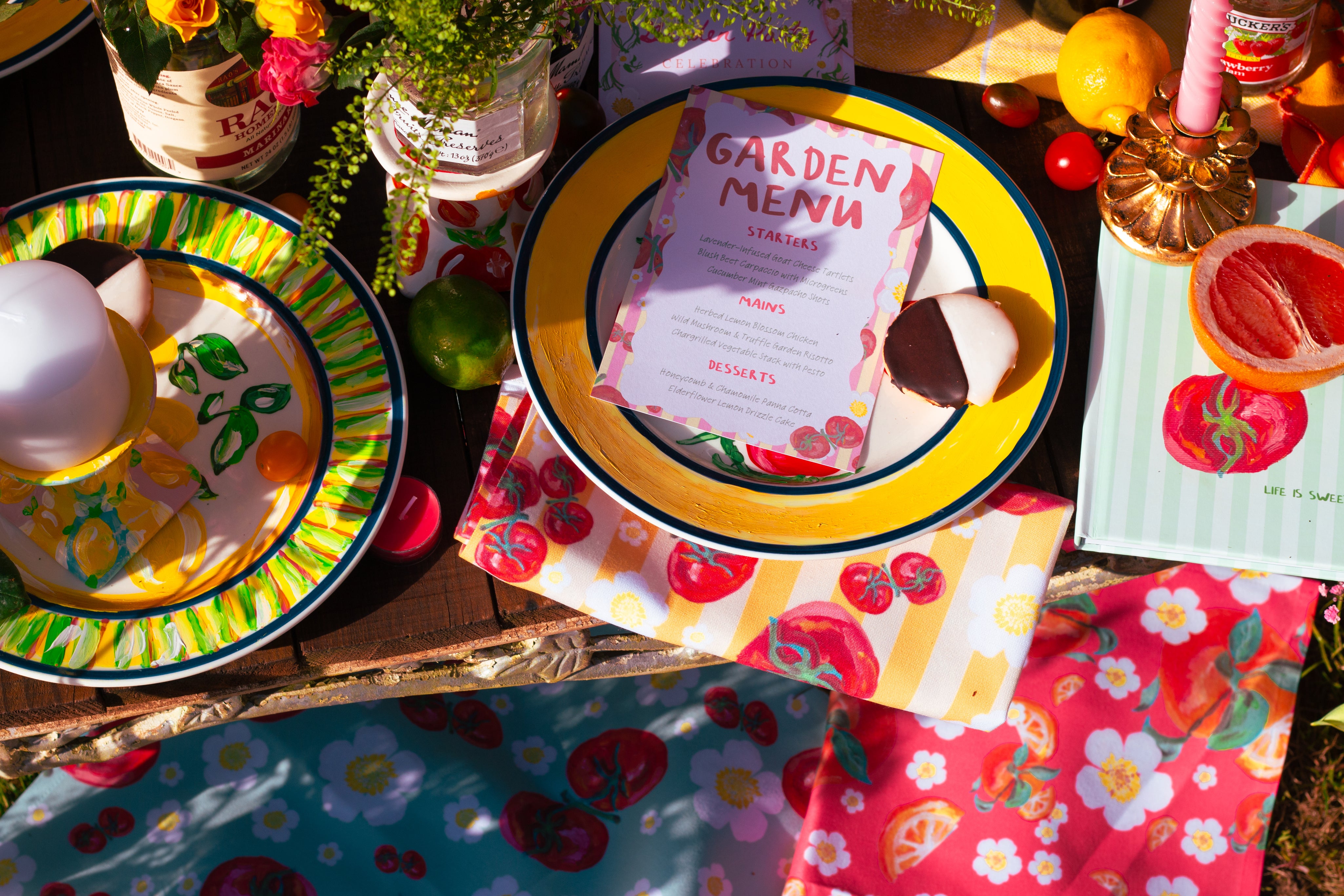 Garden Stripe Napkin Set 🌱