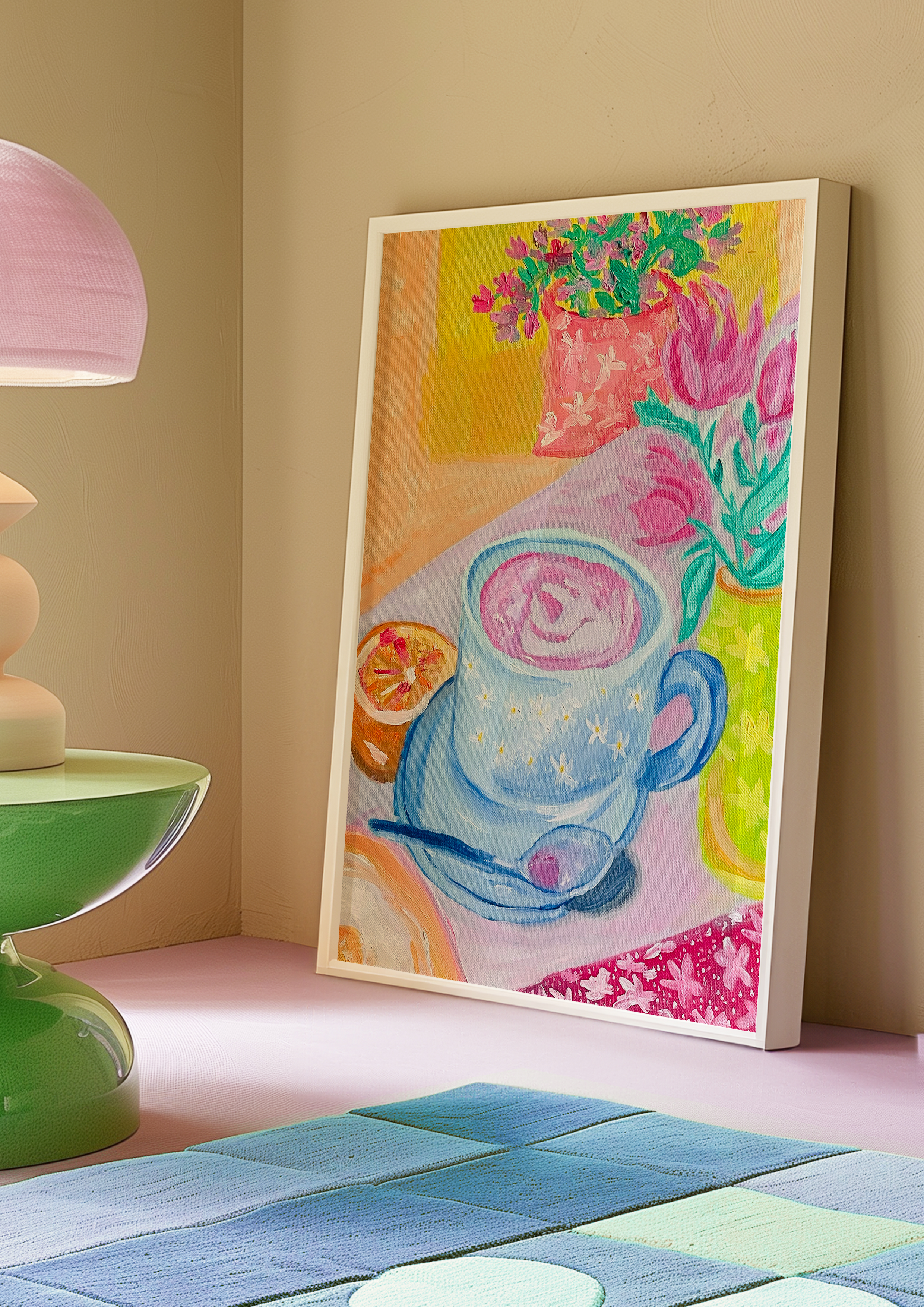 Lattes & Tulips Fine Art Print 🌷