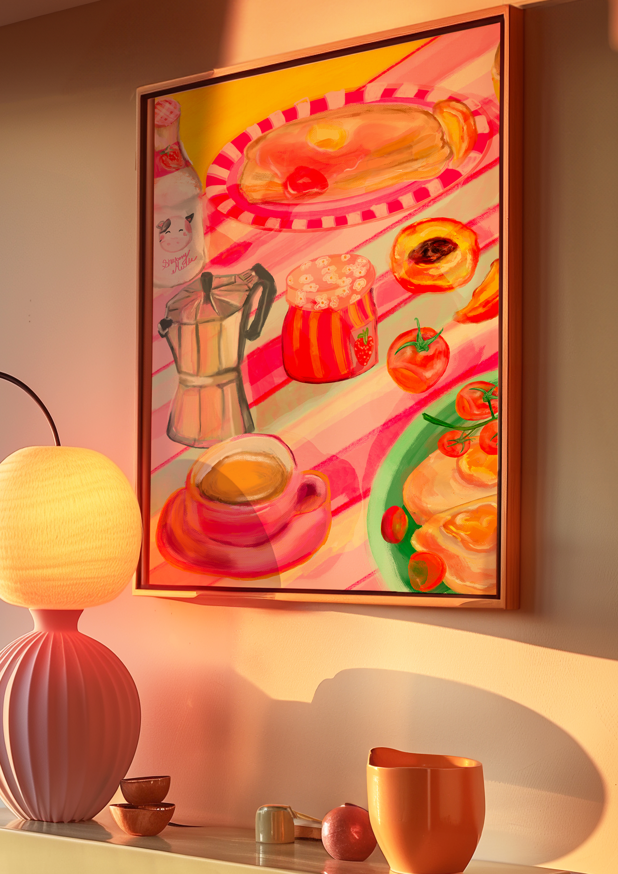 A Berry Pink Breakfast Fine Art Print 🎀