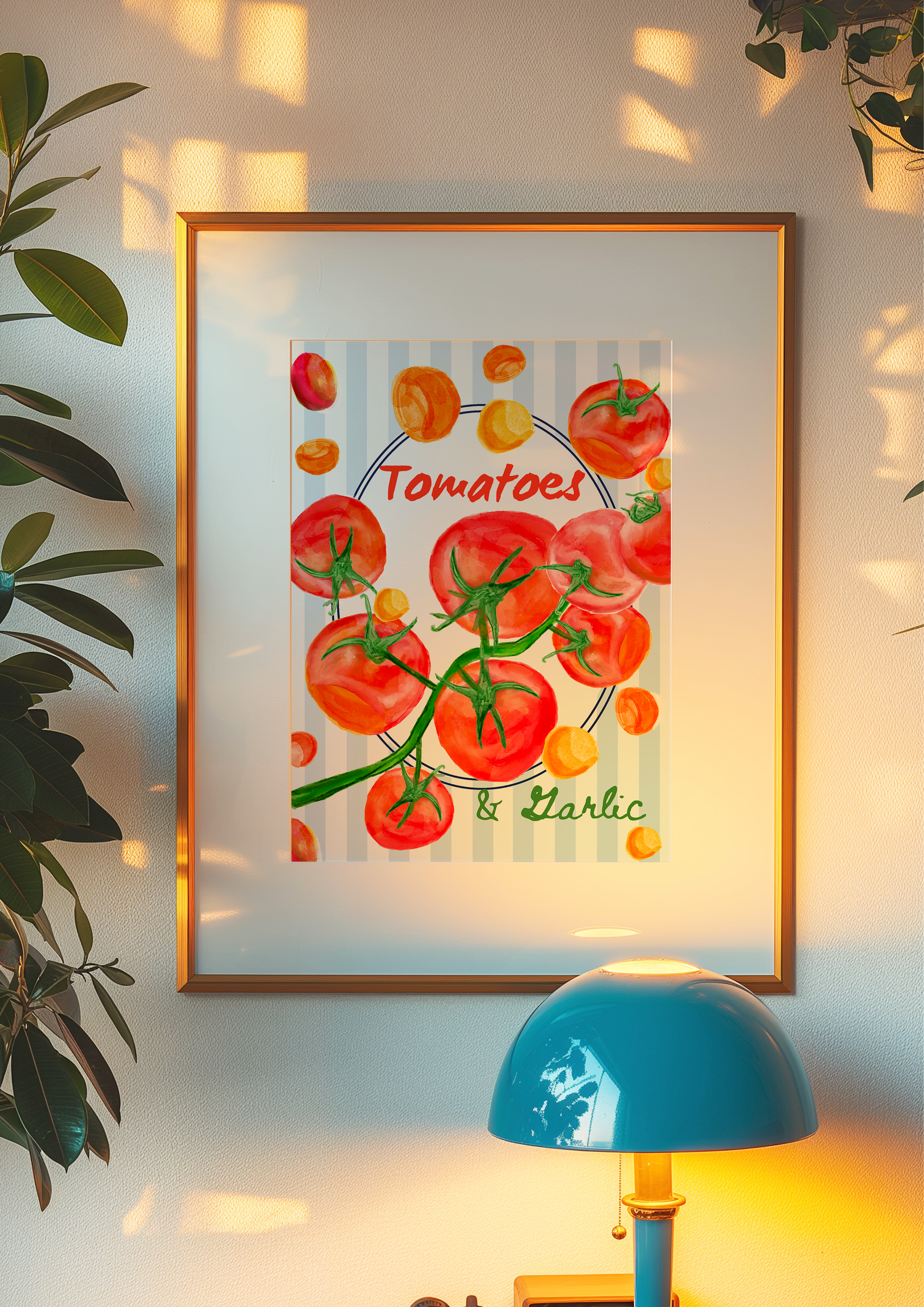 Tomatoes in Garlic Fine Art Print 🌿