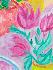 Tulips & Lattes Original Oil Painting 🌷