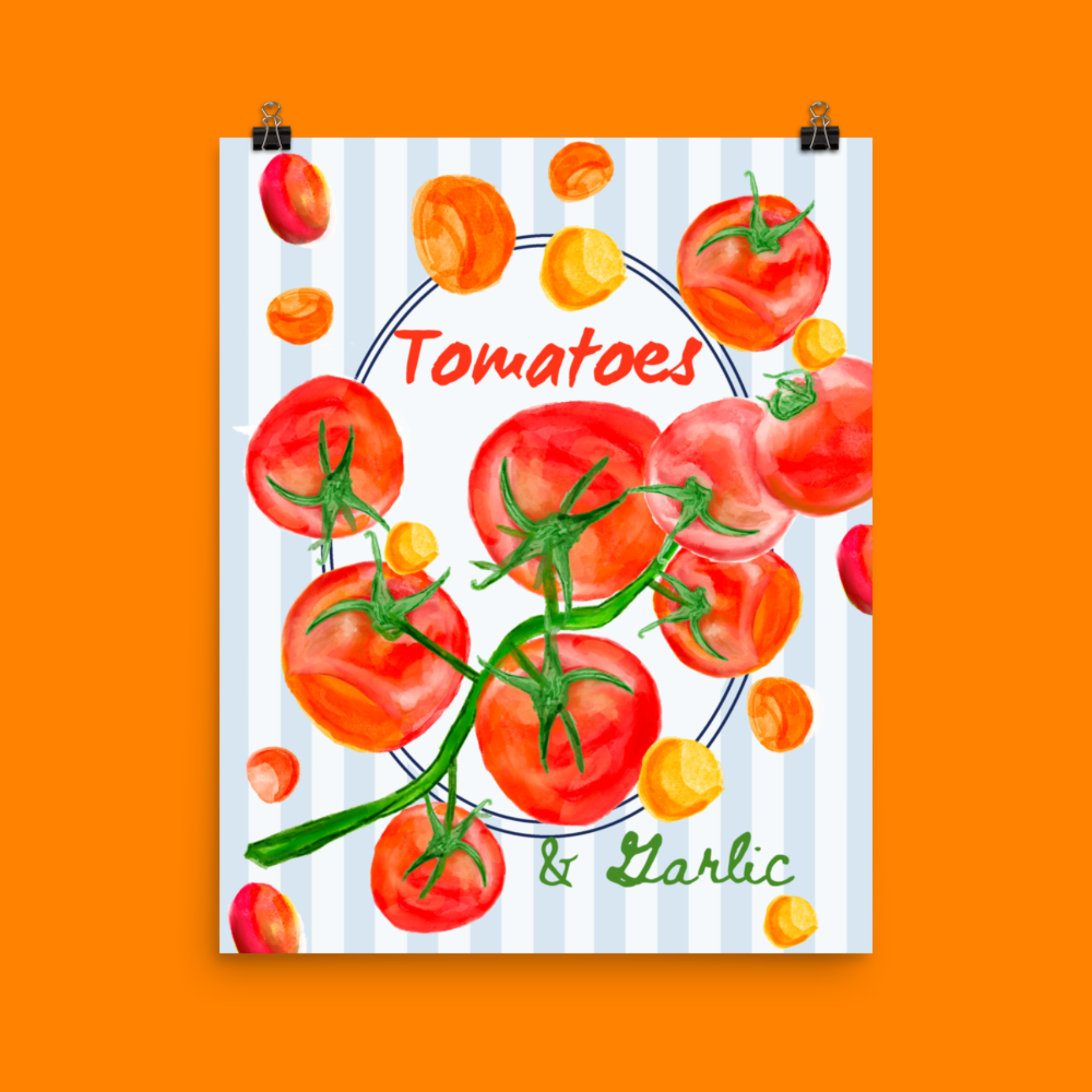 Tomatoes in Garlic Fine Art Print 🌿