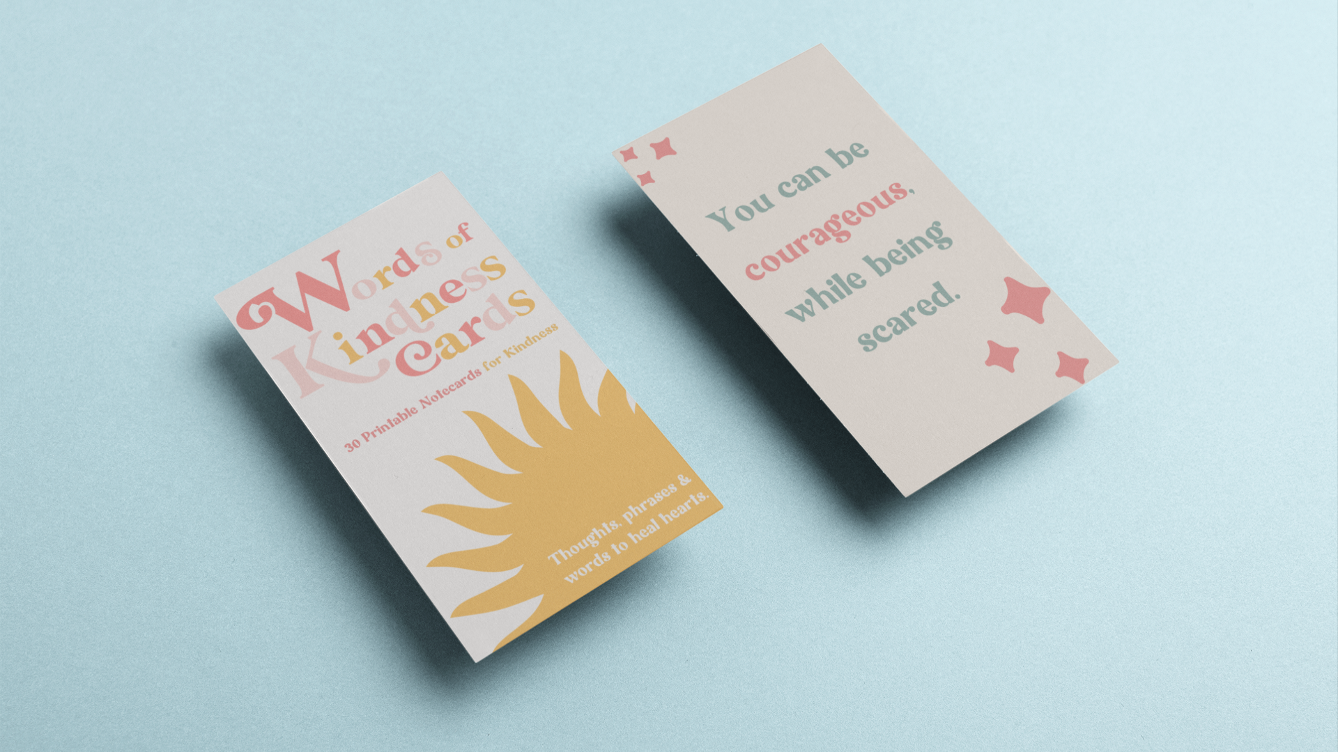Kindness Printable Cards | Digital Download Template