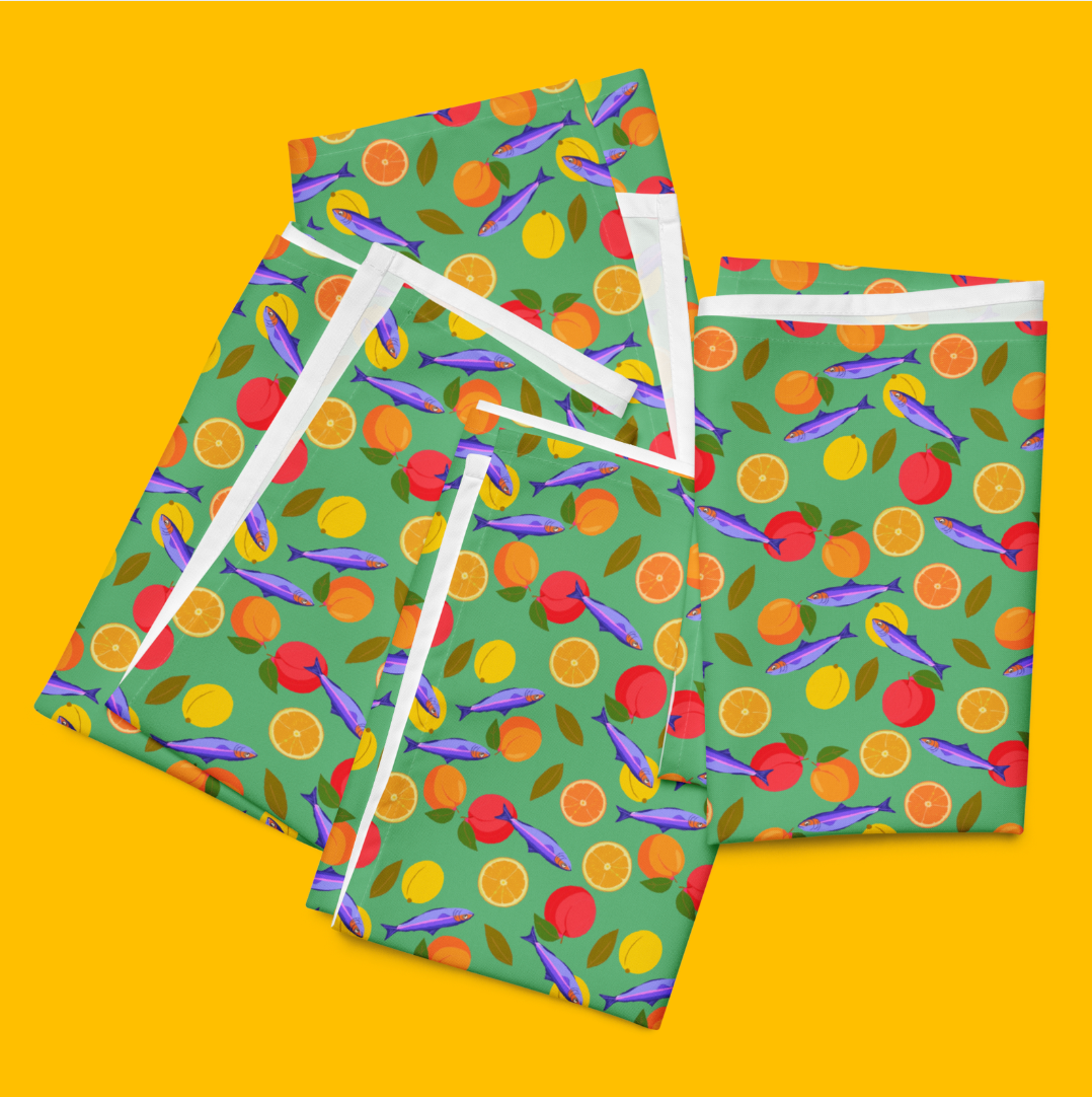 A Sardine Summer Napkin Set 🐟