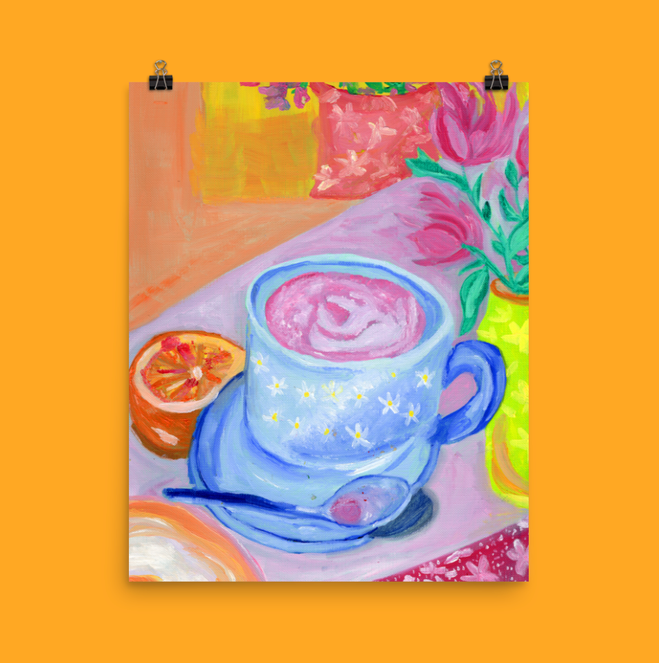 Lattes & Tulips Mini Print 🌷