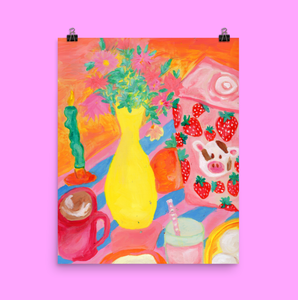 Strawberry Milk Mini Print 🍓