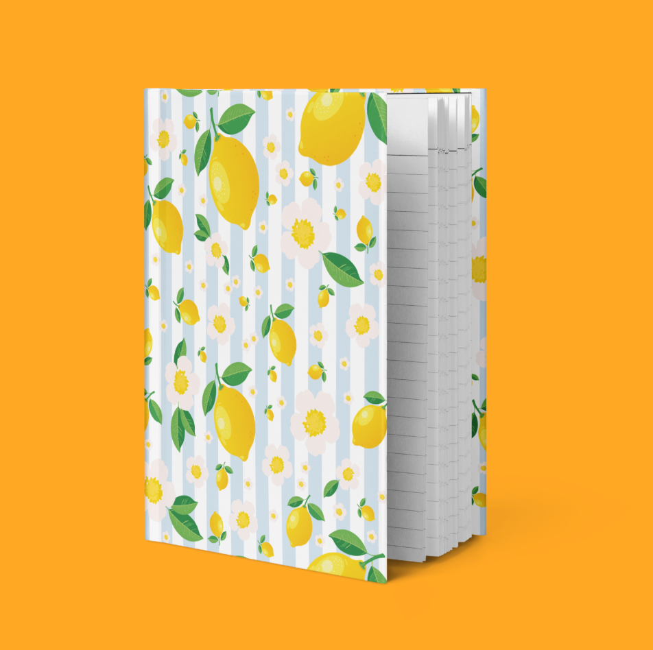 Lemon Stripes | Hardcover Journal 🍋