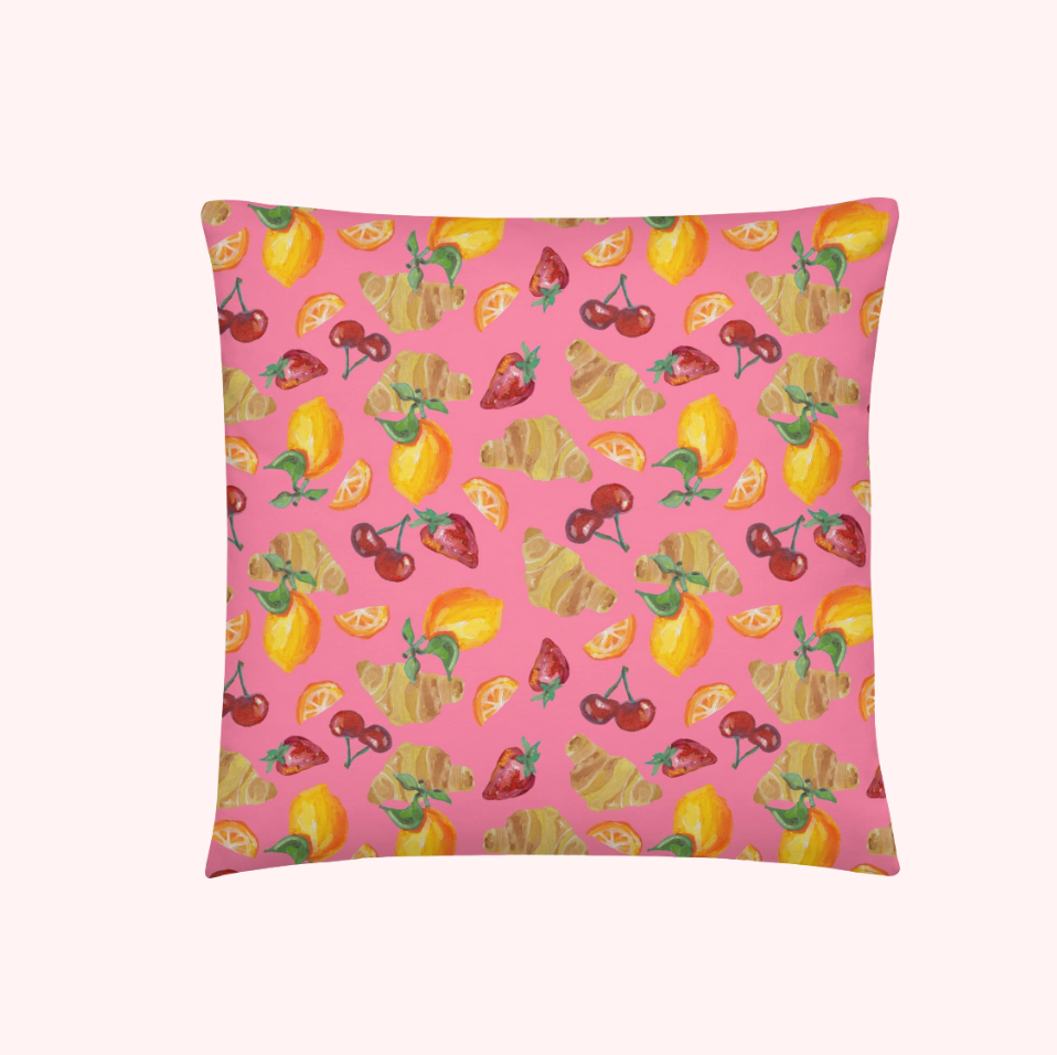 Fruit Bakes | Square Pillow 🥐