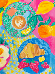 Summer Breakie Original Oil Painting 🥐