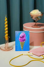 Berry Ice Cream Oil Painted Mini Print 🍦