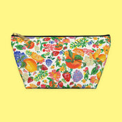 Citrus Blossom Accessory Pouch Floral Fruit Makeup Bag