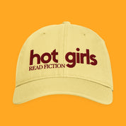 Hot Girls Read Fiction Embroidered Coastal Washed Cap with embroidered "Hot Girls Read Fiction" design — view 13 of 20