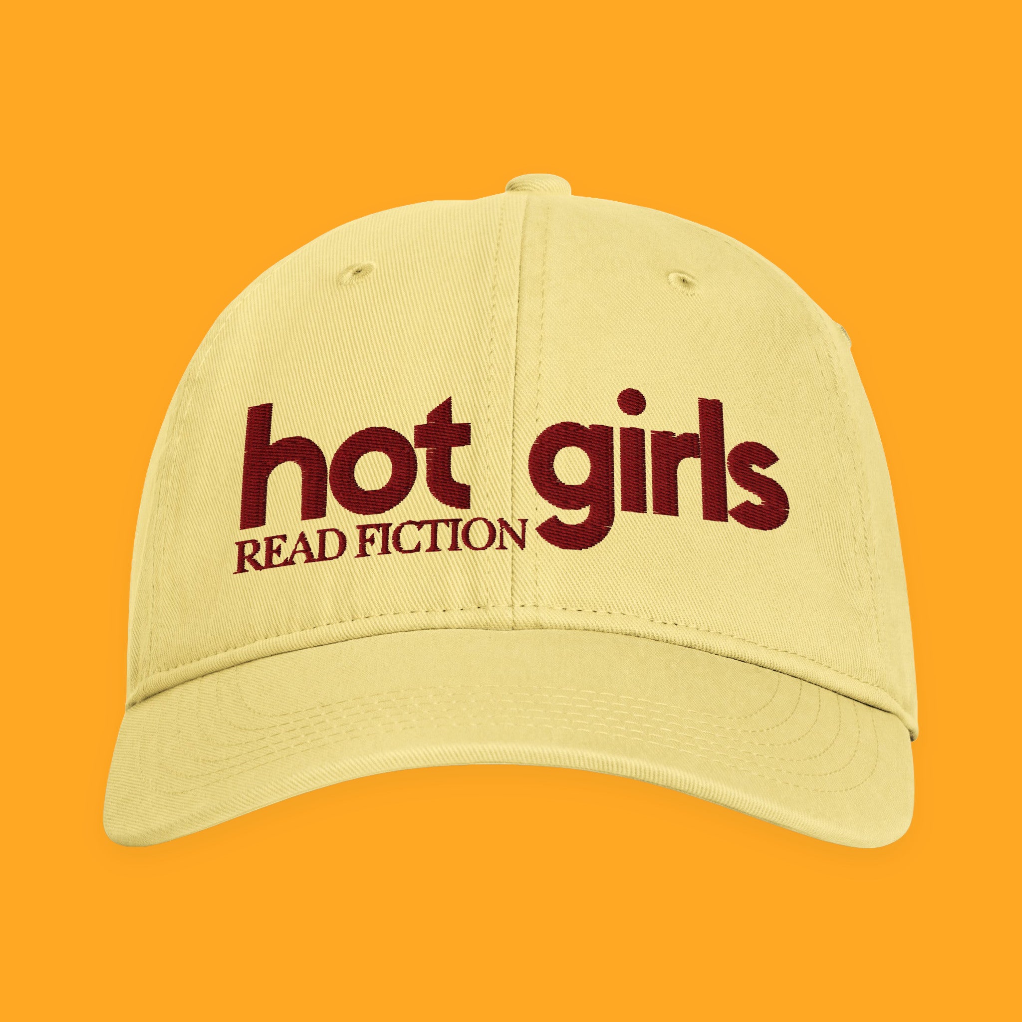 Hot Girls Read Fiction Embroidered Coastal Washed Cap with embroidered "Hot Girls Read Fiction" design — view 13 of 20
