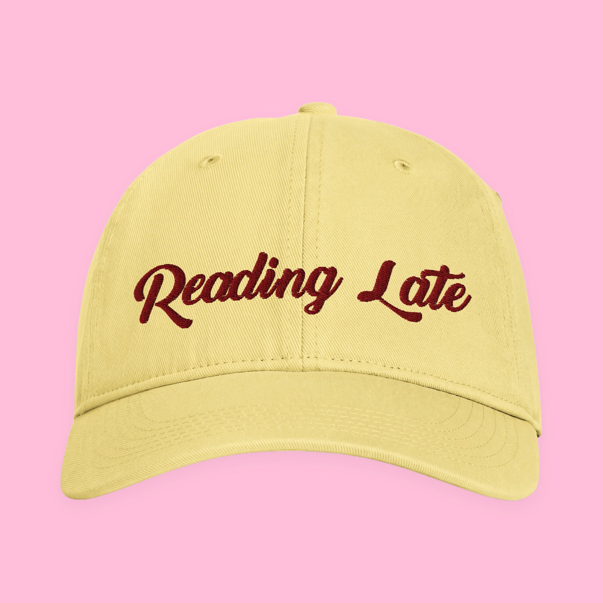 Reading Late Embroidered Coastal Washed Cap with embroidered "Reading Late" design — view 10 of 17