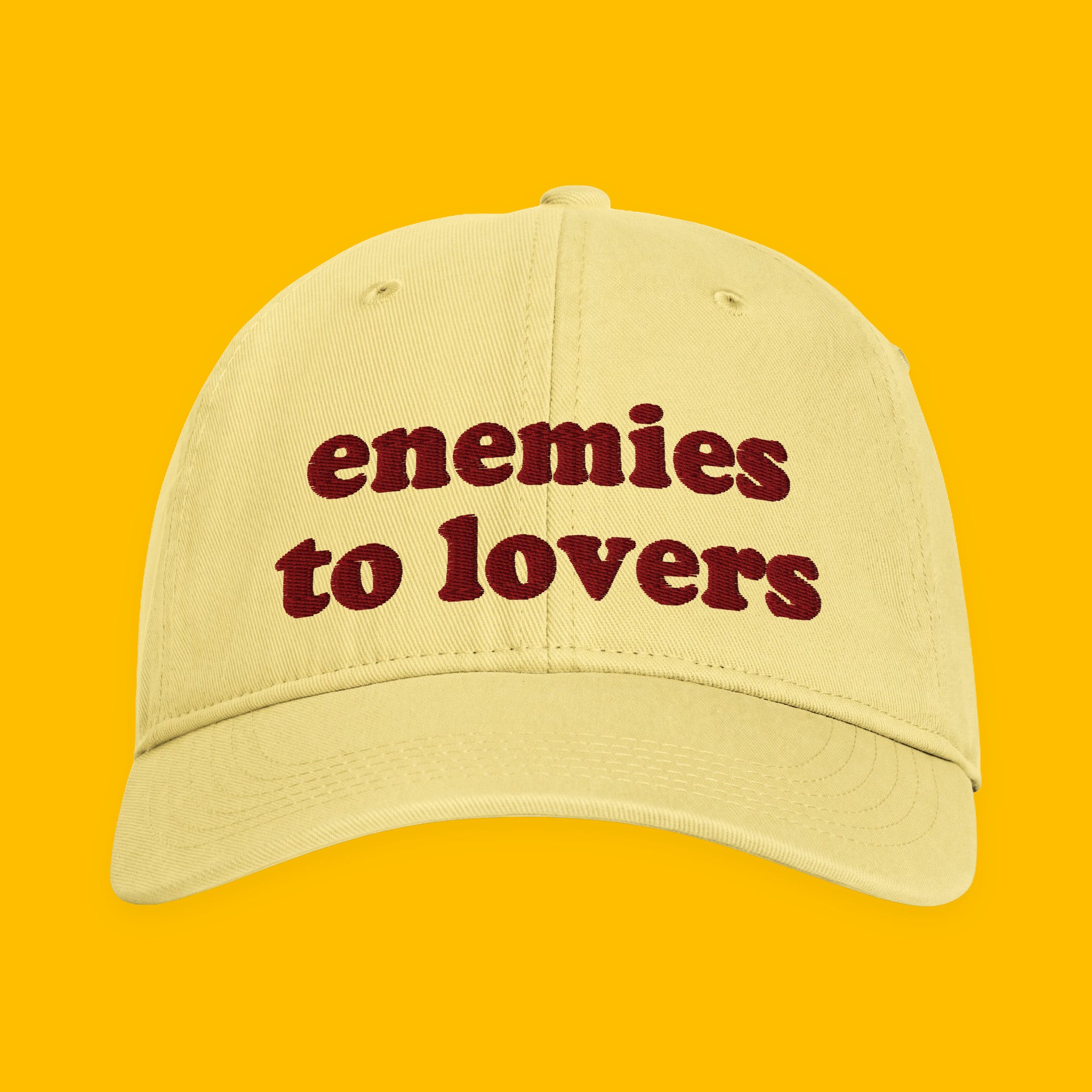 Enemies to Lovers Embroidered Coastal Washed Cap with embroidered "Enemies to Lovers" design — view 10 of 17