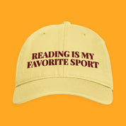 Reading Is My Favorite Sport Embroidered Coastal Washed Cap — view 13 of 20
