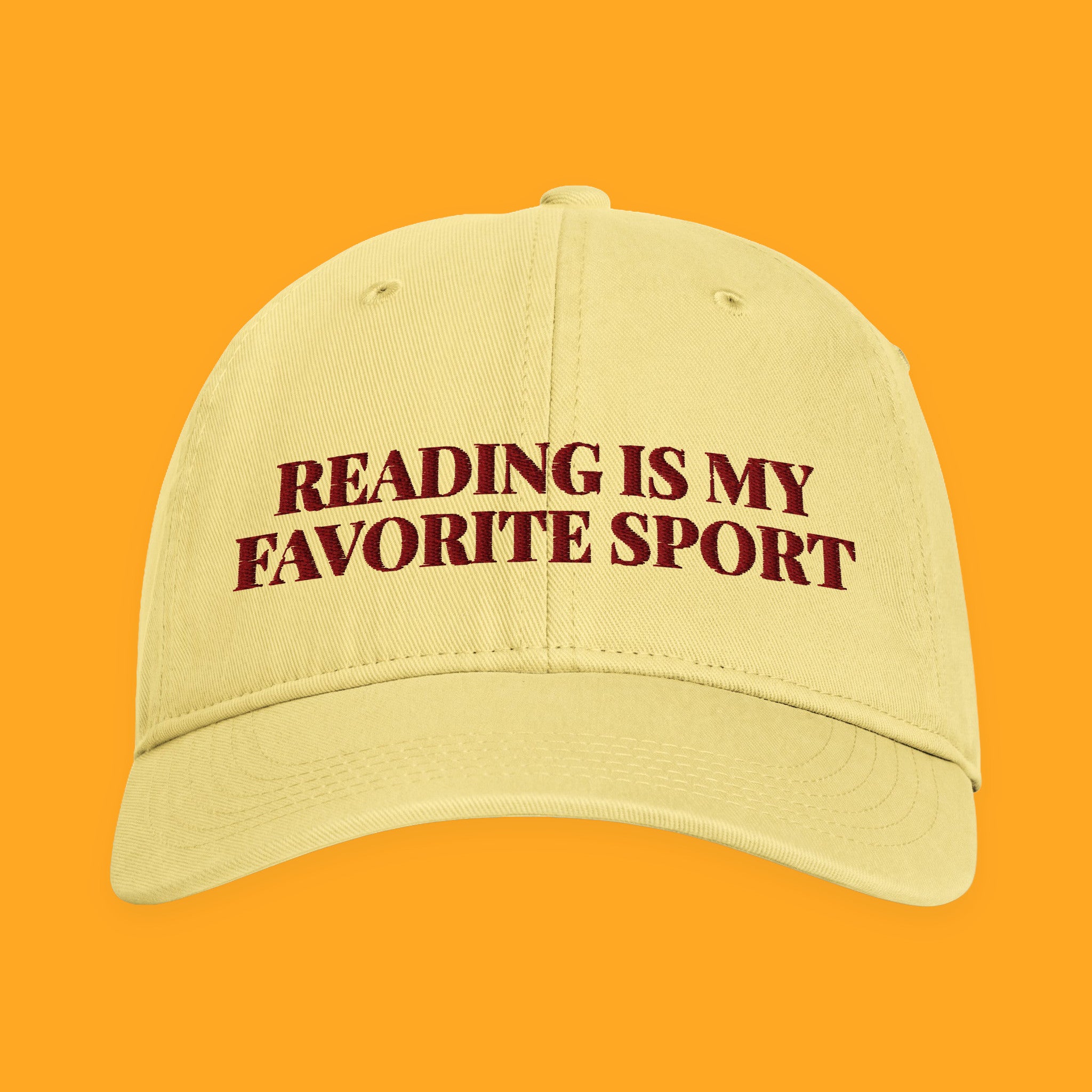 Reading Is My Favorite Sport Embroidered Coastal Washed Cap — view 13 of 20