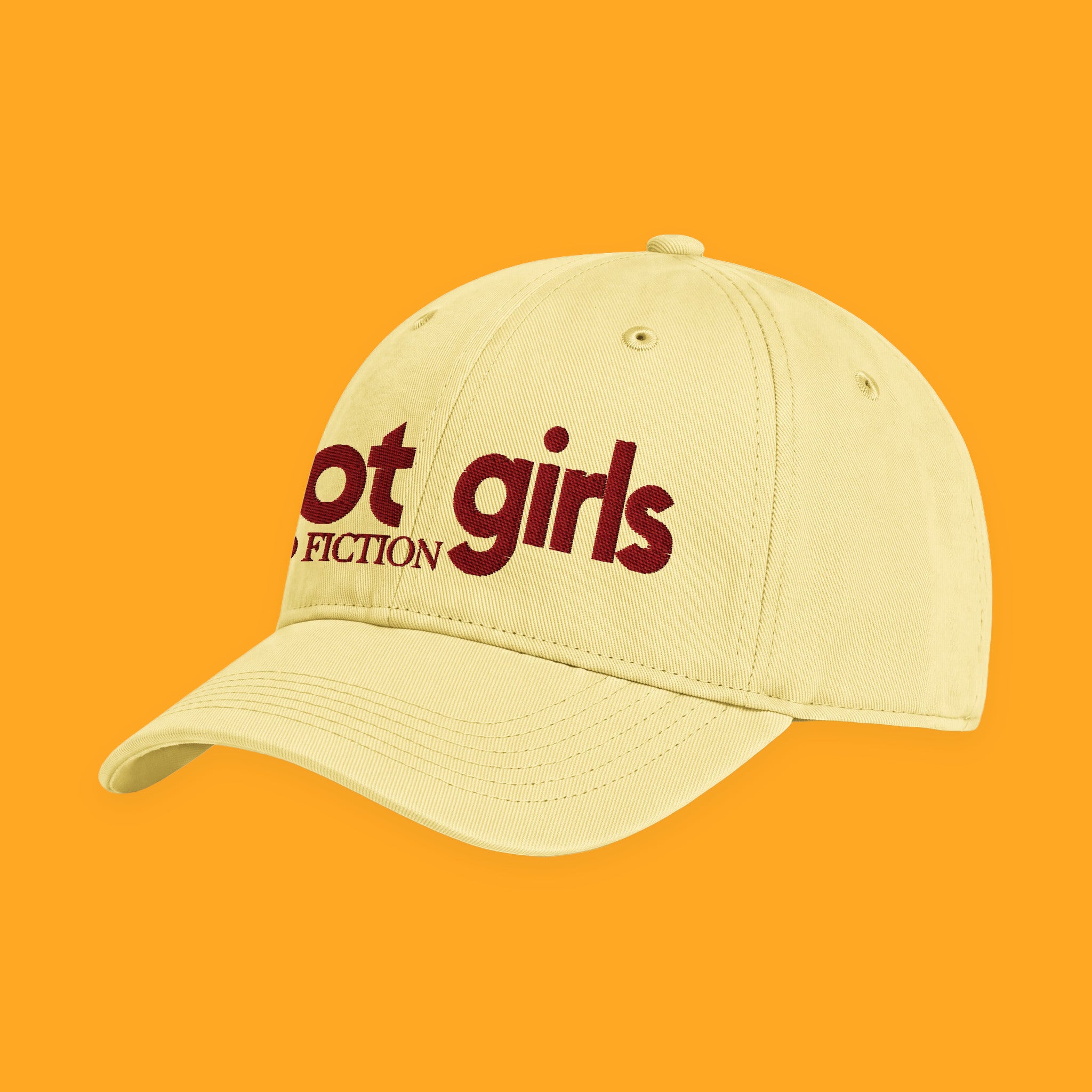 Hot Girls Read Fiction Embroidered Coastal Washed Cap with embroidered "Hot Girls Read Fiction" design — view 15 of 20