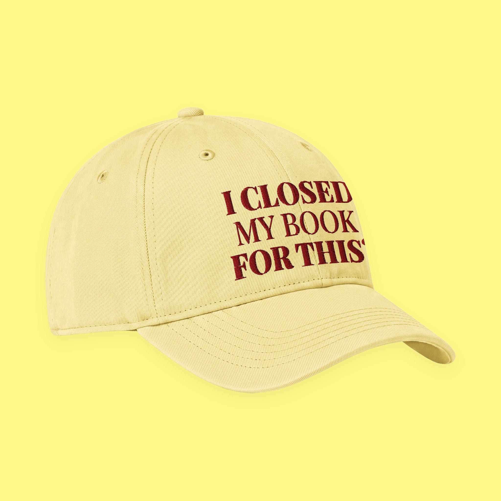 I Closed My Book for This Embroidered Coastal Washed Cap with embroidered "I Closed My Book for This" design — view 13 of 17