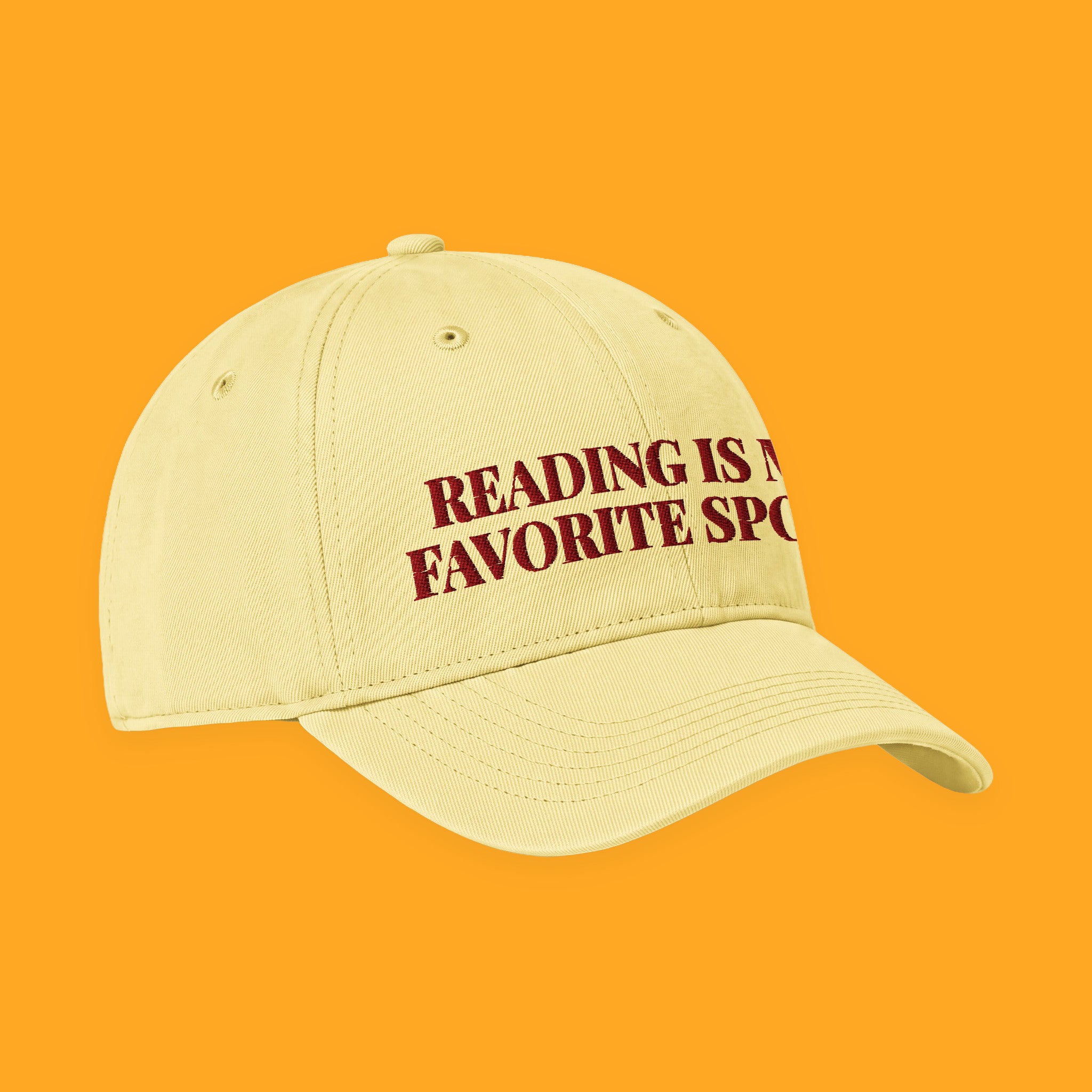 Reading Is My Favorite Sport Embroidered Coastal Washed Cap — view 16 of 20