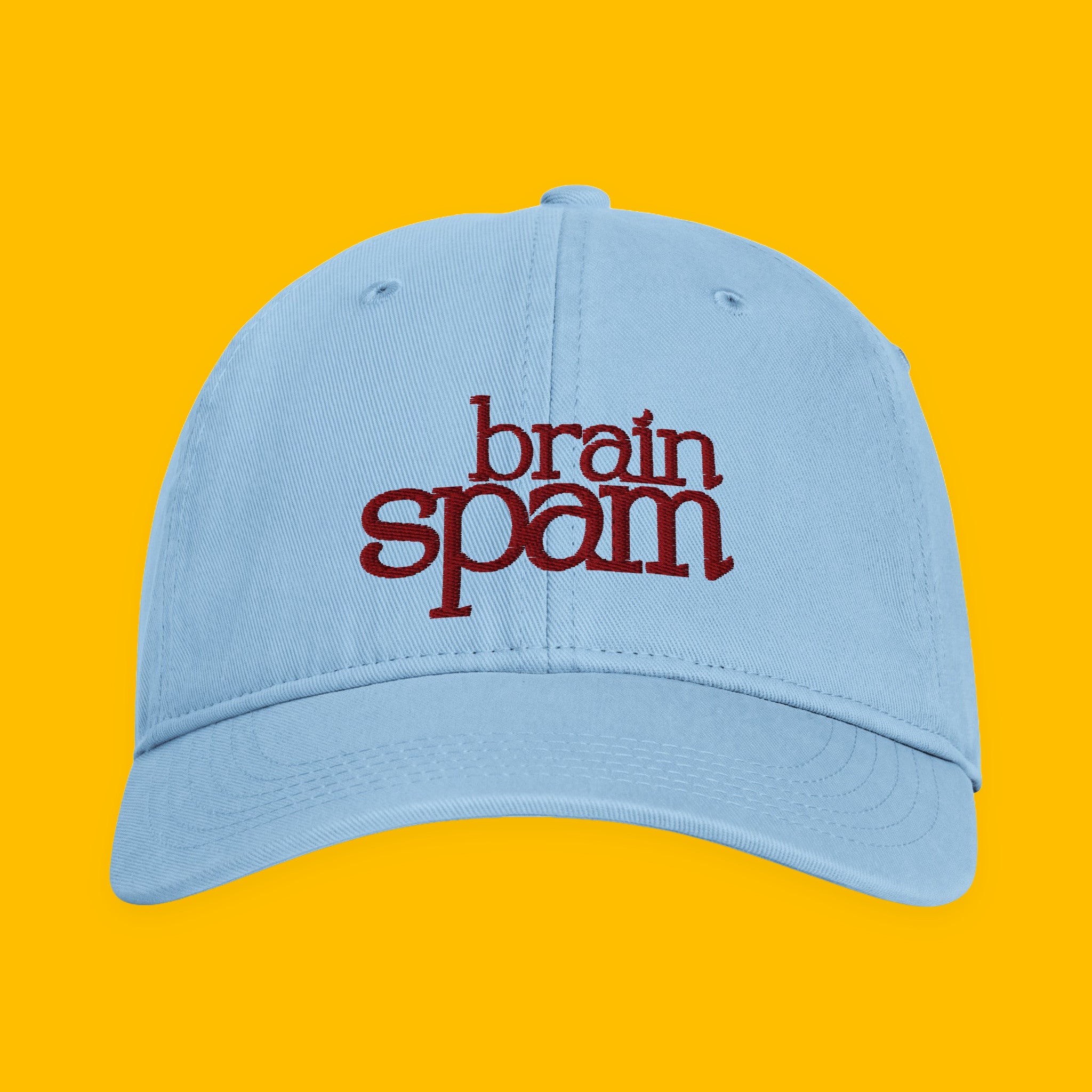 Brain Spam Embroidered Coastal Washed Cap with embroidered "Brain Spam" design — view 3 of 17