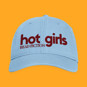 Hot Girls Read Fiction Embroidered Coastal Washed Cap with embroidered "Hot Girls Read Fiction" design — view 6 of 20