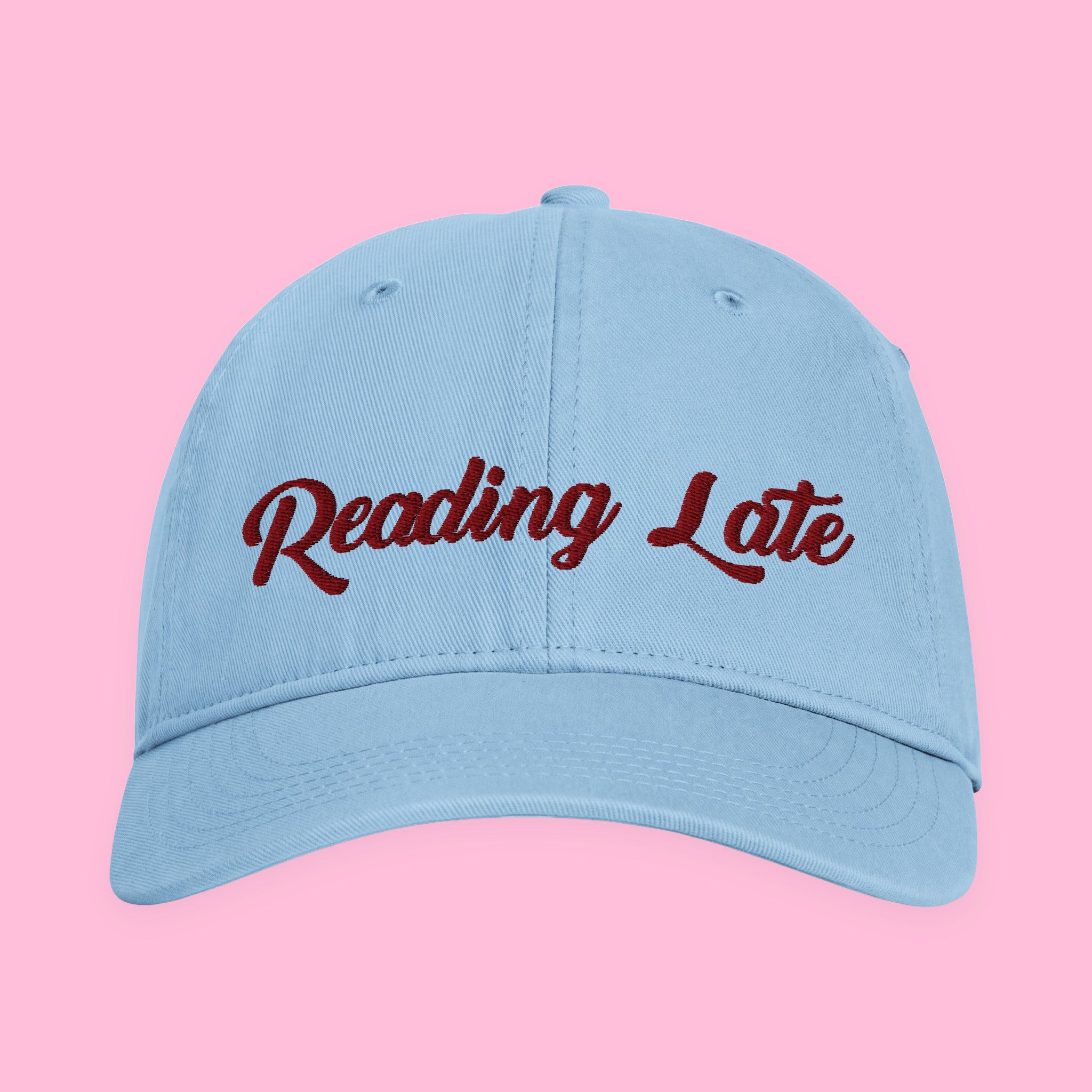 Reading Late Embroidered Coastal Washed Cap with embroidered "Reading Late" design — view 3 of 17