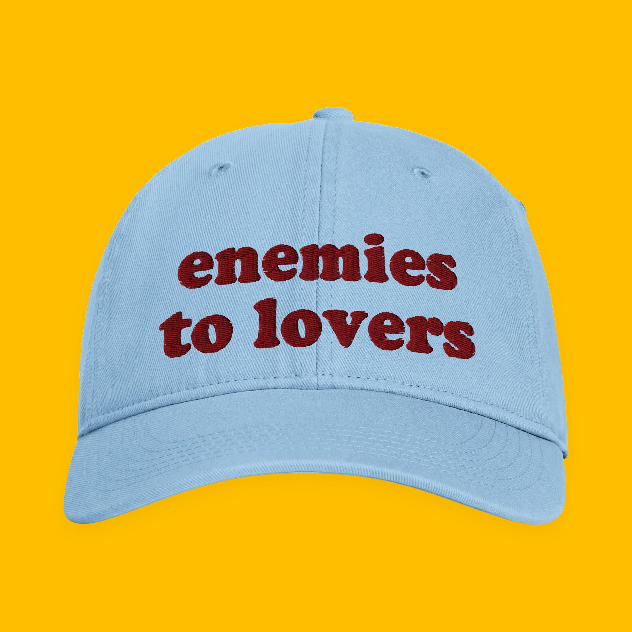 Enemies to Lovers Embroidered Coastal Washed Cap with embroidered "Enemies to Lovers" design — view 3 of 17