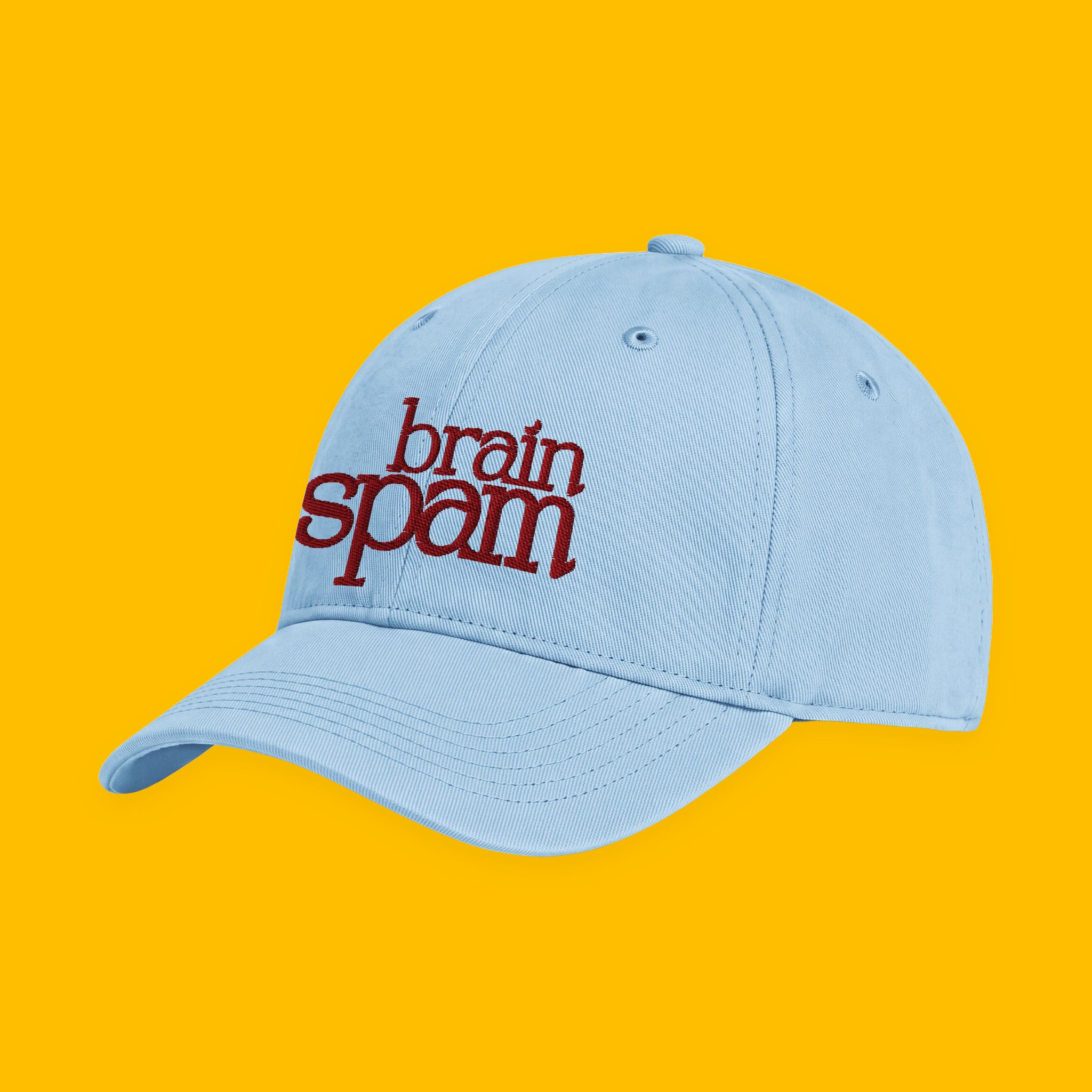Brain Spam Embroidered Coastal Washed Cap with embroidered "Brain Spam" design — view 4 of 17