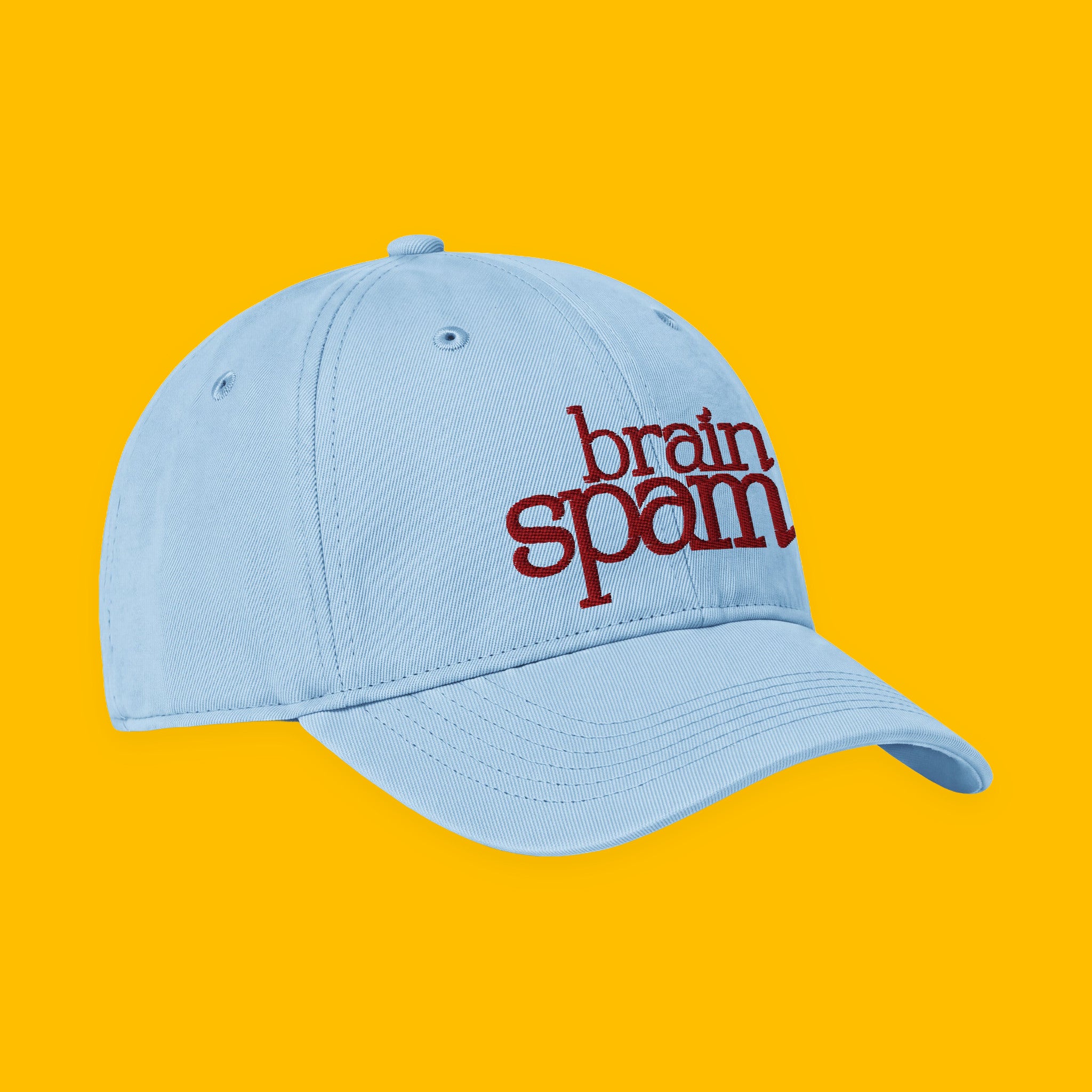 Brain Spam Embroidered Coastal Washed Cap with embroidered "Brain Spam" design — view 5 of 17
