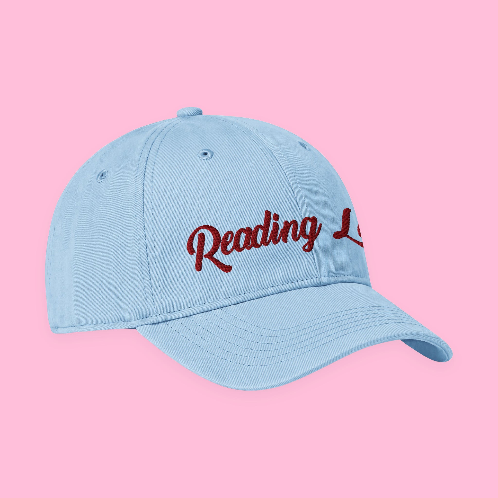 Reading Late Embroidered Coastal Washed Cap with embroidered "Reading Late" design — view 5 of 17
