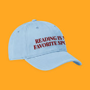 Reading Is My Favorite Sport Embroidered Coastal Washed Cap — view 8 of 20