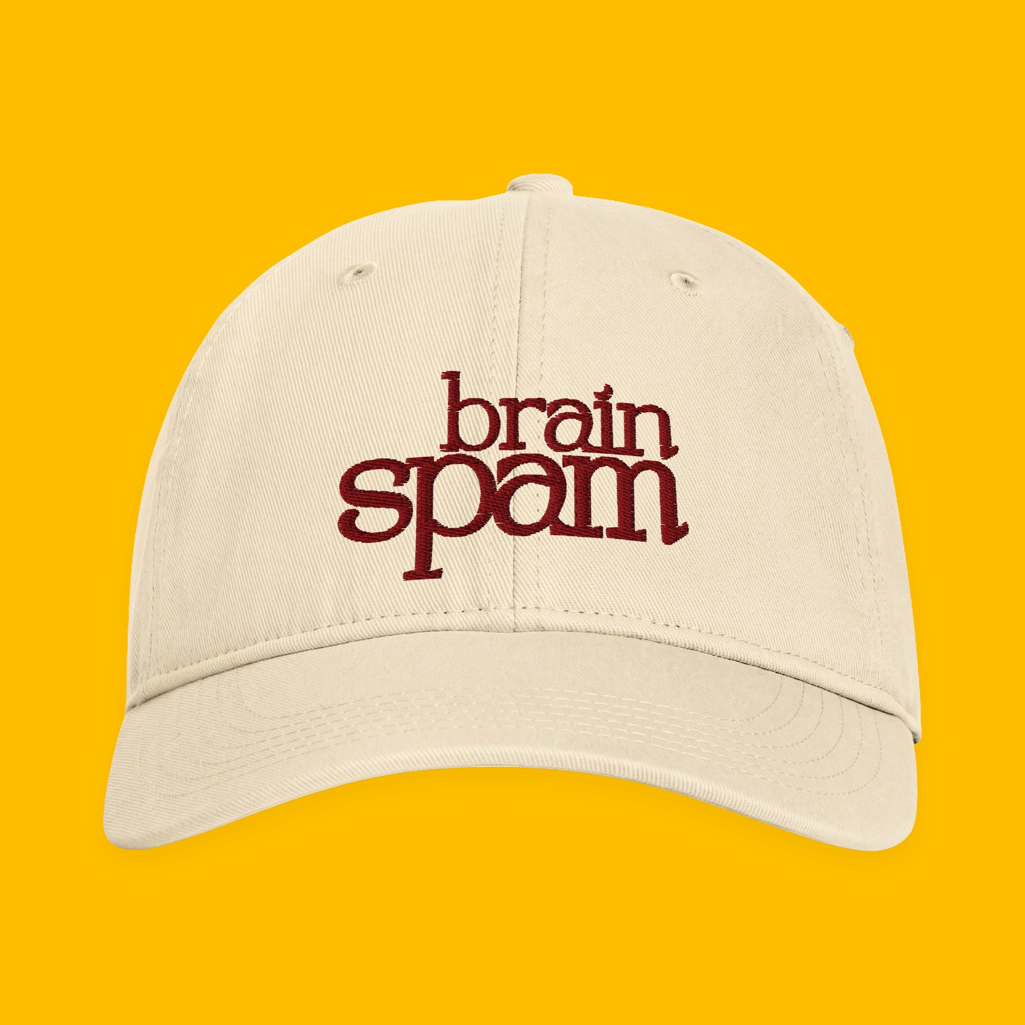 Brain Spam Embroidered Coastal Washed Cap with embroidered "Brain Spam" design — view 14 of 17