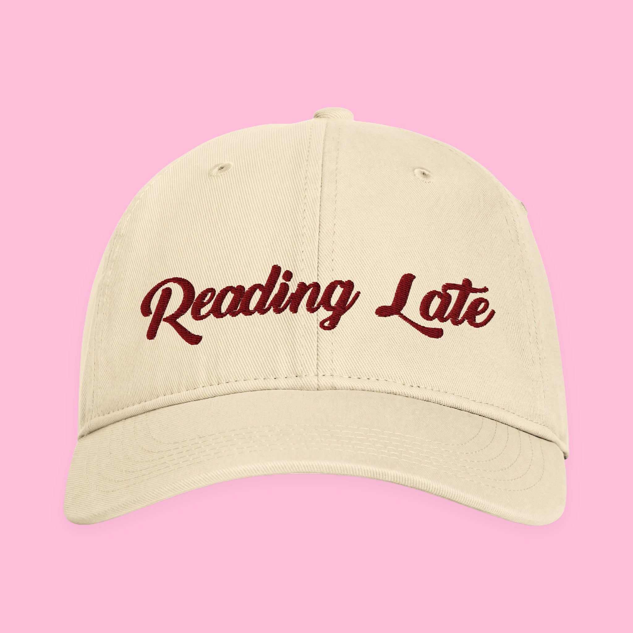 Reading Late Embroidered Coastal Washed Cap with embroidered "Reading Late" design — view 14 of 17