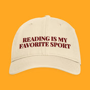 Reading Is My Favorite Sport Embroidered Coastal Washed Cap — view 17 of 20