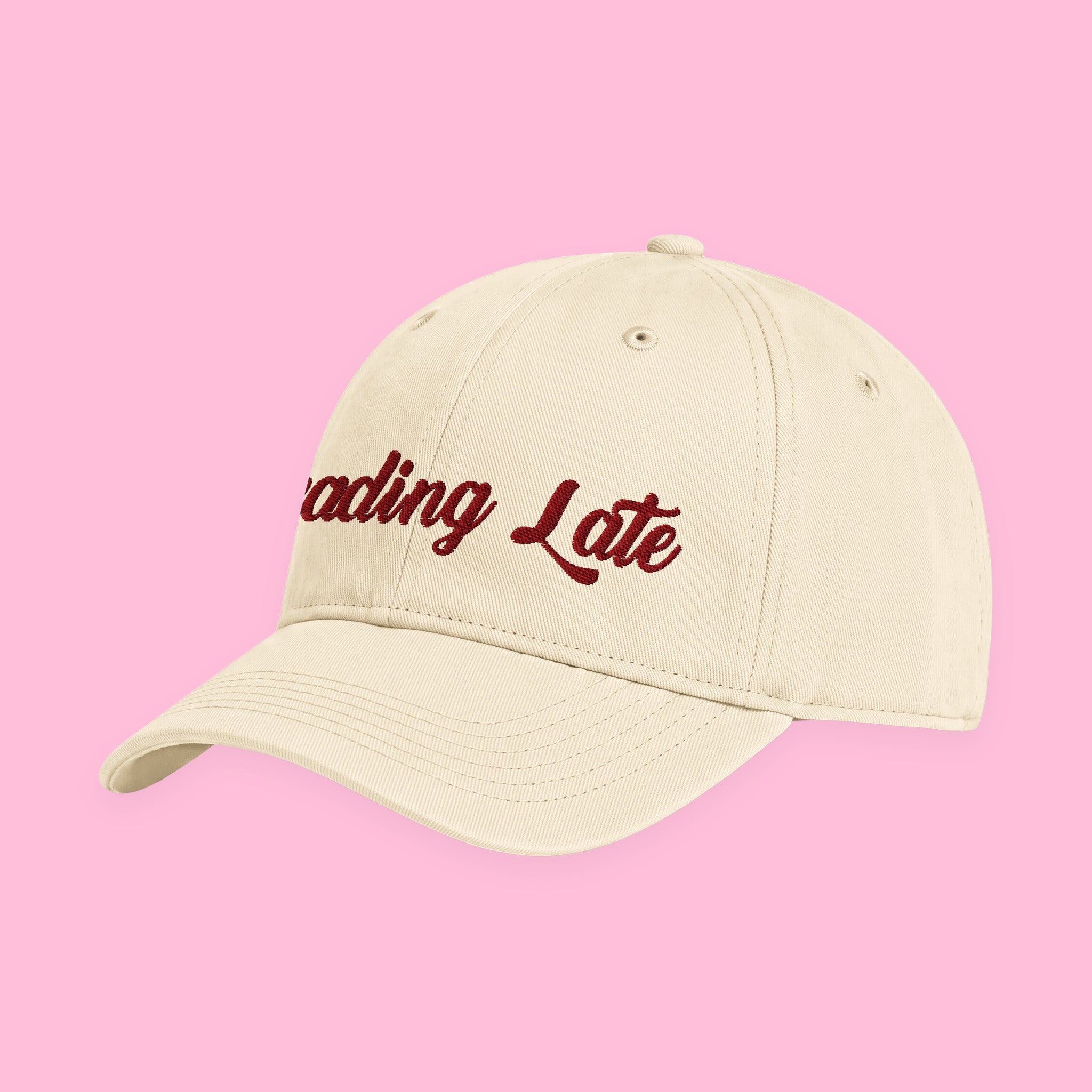 Reading Late Embroidered Coastal Washed Cap with embroidered "Reading Late" design — view 16 of 17