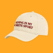 Reading Is My Favorite Sport Embroidered Coastal Washed Cap — view 19 of 20