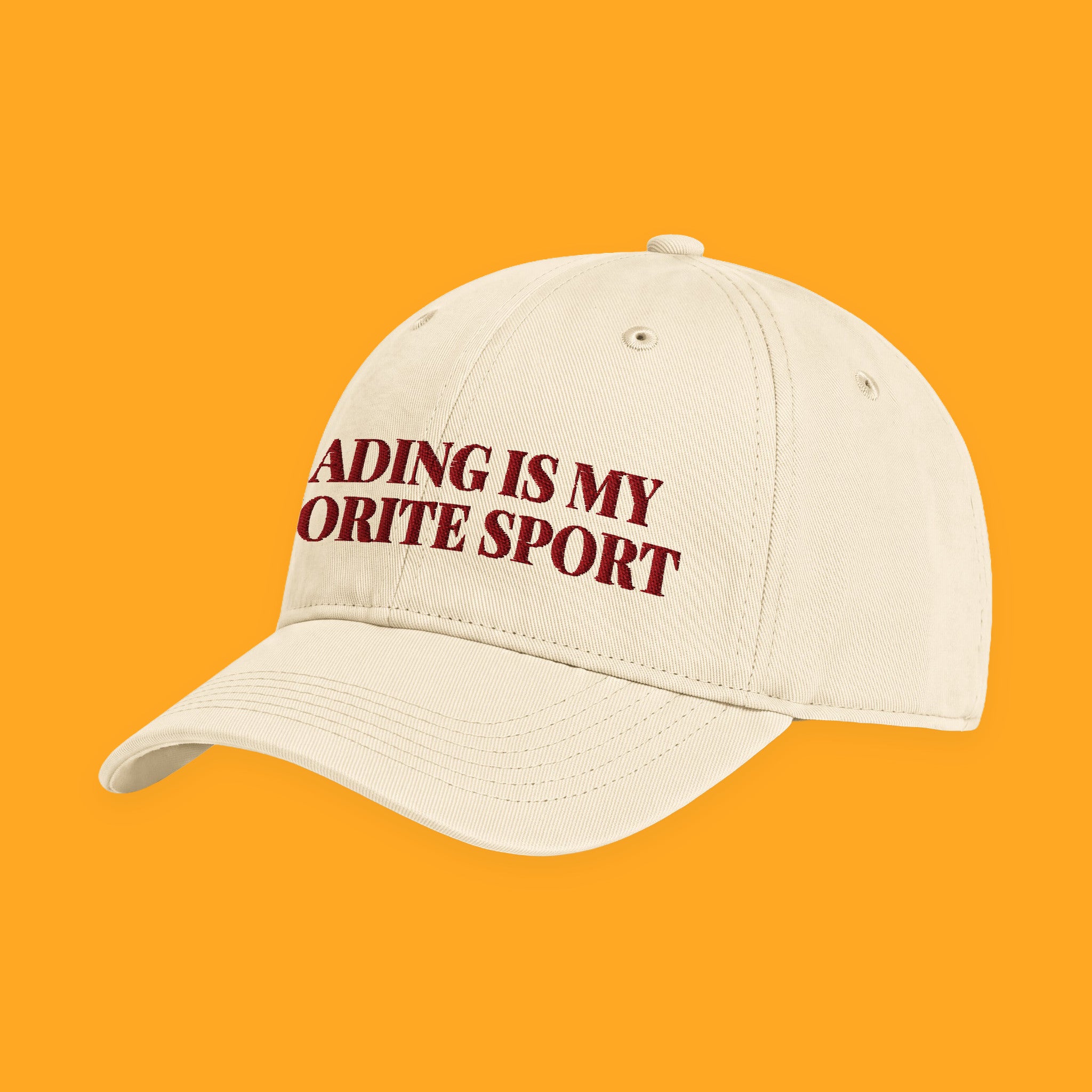 Reading Is My Favorite Sport Embroidered Coastal Washed Cap — view 19 of 20