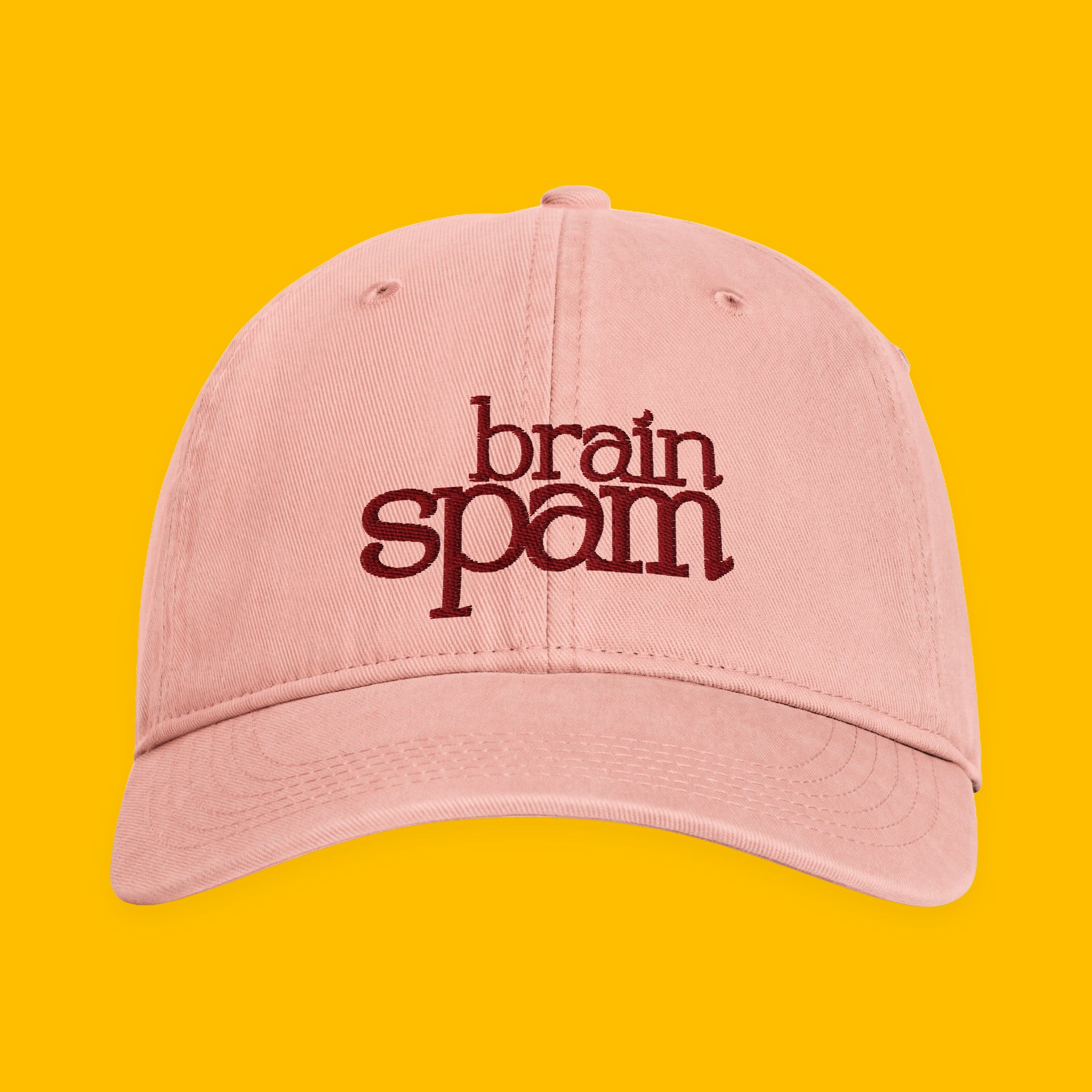 Brain Spam Embroidered Coastal Washed Cap with embroidered "Brain Spam" design — view 6 of 17